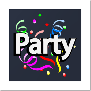 Party one word typography design Posters and Art